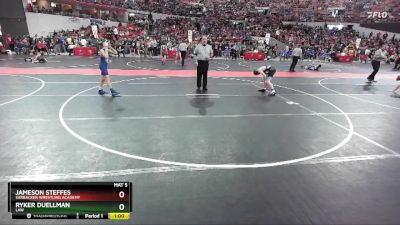 94 lbs Champ. Round 2 - Ryker Duellman, LAW vs Jameson Steffes, Sarbacker Wrestling Academy