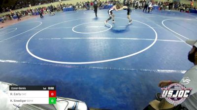 100 lbs Consolation - Ryot Early, Cache Wrestling Club vs Kaigan Snedigar, Broken Bow Youth Wrestling