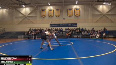 174 lbs Trey Bennett, Northeast Oklahoma vs Deontre Buttram, Carl Albert State