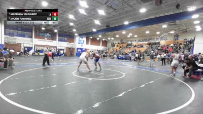 215 lbs Cons. Round 4 - Jacob Ramirez, Alta Loma vs Matthew Olivarez, La Mirada