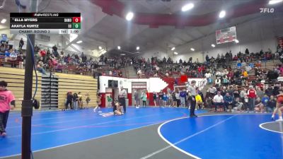 110 lbs Champ. Round 2 - Ella Myers, North Miami Warriors vs Akayla Kurtz, Evansville Central