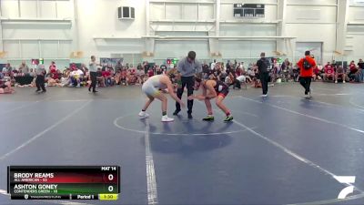 130 lbs Round 4 (6 Team) - Ashton Goney, Contenders Green vs Brody Reams, All American