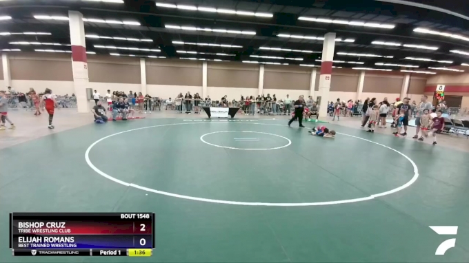 49 lbs Round 2 Bishop Cruz Tribe Wrestling Club vs Elijah Romans Best Trained Wrestling