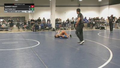 80 lbs Round Of 16 - Garrett Raley, FL vs Matthew Bly, PA