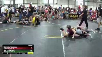 72 lbs Round 3 (6 Team) - Jace Largent, Indiana Outlaws vs Damien Yeoman, Team Iowa Blue