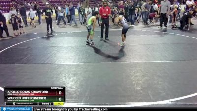 84-85 lbs Semifinal - Apollo Rojas-Crawford, Bear Cave Wrestling Club vs Warren Hoffschneider, Bear Cave Wrestling Club