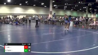 182 lbs Round 3 (6 Team) - Tyler Lee, Indiana Smackdown Black vs Keon Taylor, Youth Impact Center