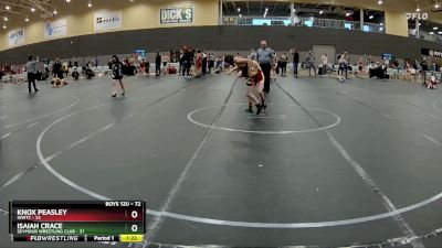 72 lbs Round 1 - Isaiah Crace, Seymour Wrestling Club vs Knox Peasley, INWTC