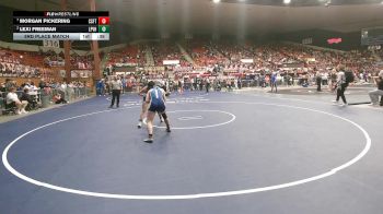 130 lbs 3rd Place Match - Lexi Freeman, LaCygne-Prairie View HS vs Morgan Pickering, Carbondale-Santa Fe Trail HS