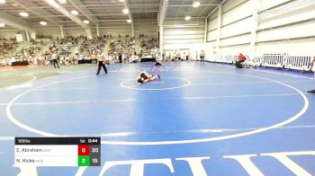 100 lbs Rr Rnd 1 - Eli Abraham, OMP Elem vs Noah Hicks, Ride Out Wrestling Club Green