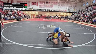 120 lbs Semifinals (8 Team) - Malachi Stratton, Sussex Central H S vs Cole Moffett, Caesar Rodney H S