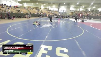 85 lbs Semifinal - Maddox Westenbarger, Blackman Wrestling Club vs Isaiah Earls, Williamson County Wrestling Cl