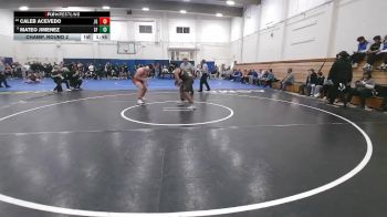 219 lbs Champ. Round 2 - Caleb Acevedo, Justin Garza vs Mateo Jimenez, Saint Francis