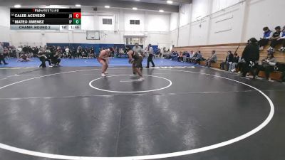 219 lbs Champ. Round 2 - Caleb Acevedo, Justin Garza vs Mateo Jimenez, Saint Francis