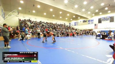 130 lbs Round 5 - Jessie Valenzuela Jr, Rough House Wrestling Club vs Thomas Zubia, GWC