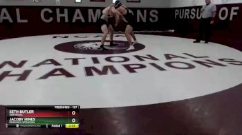 197 lbs Cons. Semi - Jacoby Hines, Nebraska Wesleyan vs Seth Butler, Wartburg