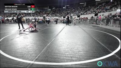62 lbs Round Of 16 - Bryton Mason, Cowboy Wrestling Club vs Delilah Stark, Tiger Trained Wrestling