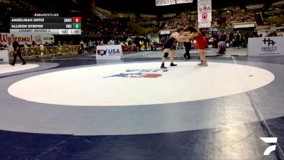 Junior Girls - 190 lbs Champ. Round 2 - Allison Stieper, Diablo Wrestling Club vs Angelinah Ortiz, Swamp Monsters Wrestling Club