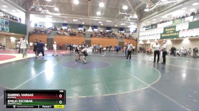 106 lbs Semifinal - Gabriel Vargas, Ramona vs Emilio Escobar, Granite Hills