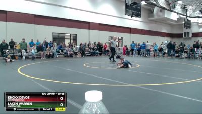 50-55 lbs Quarterfinal - Knoxx Devoe, Contenders WA vs Laken Warren, Unattached