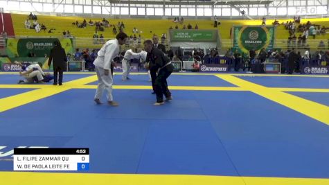 LUIZ FILIPE ZAMMAR QUEIROZ vs WAGNER DE PAOLA LEITE FEITOSA 2023 Brasileiro Jiu-Jitsu IBJJF