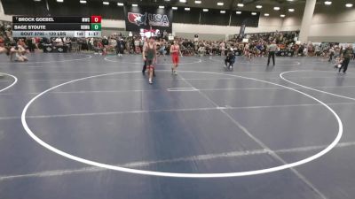 120 lbs Champ. Rd Of 16 - Brock Goebel, MWC Wrestling Academy vs Sage Stoute, North DeSoto Wrestling Academy