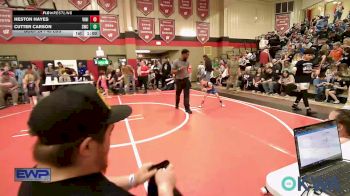 43 lbs Quarterfinal - Heston Hayes, Vinita Kids Wrestling vs Cutter Carson, Salina Wrestling Club
