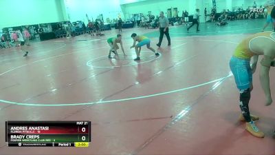 132 lbs Round 5 (16 Team) - Andres Anastasi, Florida Pitbulls vs Brady Creps, Foxfire Wrestling Club RED