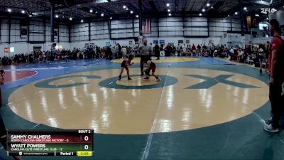 50 lbs Round 1 (6 Team) - Sammy Chalmers, NORTH CAROLINA WRESTLING FACTORY vs Wyatt Powers, CAROLINA ELITE WRESTLING CLUB