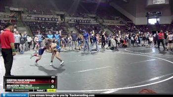 86 lbs Quarterfinal - Braeden Trujillo, Fort Lupton Metro Wrestling Club vs Griffin Mascarenas, Windsor Wrestling Club