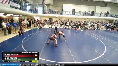 150 lbs Quarterfinal - Alan Frazier, All Phase Wrestling Club vs Blake Ziesler, Park City