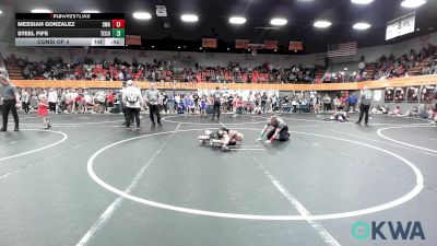 55 lbs Consi Of 4 - Messiah Gonzalez, Shelton Wrestling Academy vs Steel Fife, Tecumseh Youth Wrestling