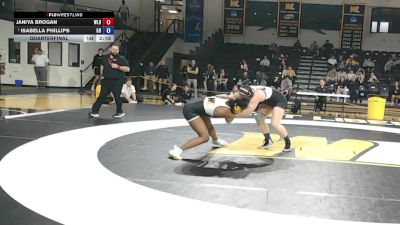 180 lbs Quarterfinal - Isabella Phillips, Gannon University vs Janiya Brogan, West Liberty