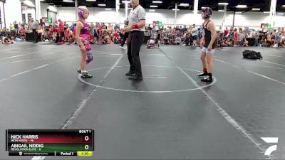 88 lbs Round 1 (8 Team) - Nick Harris, Iron Horse vs Abigail Neidig, Revolution Elite