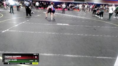 157 lbs Cons. Round 5 - Thomas Magness, Cumberland (Tenn.) vs Matox Allen, Liberty