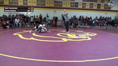 125 lbs Cons. Round 3 - Troy Valentine, Lassen College vs Izaias Espino, Modesto Junior College