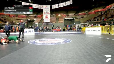 Cadet Girls - 100 lbs 5th Place Match - Eliana McBeth vs Ava Polaco