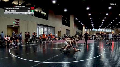 132 lbs Round 2 (6 Team) - Chris Thompson, Louisiana Mud Bugs vs Collin Denny, North Shelby Regulators Red