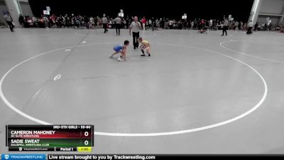 55-60 lbs Semifinal - Sadie Sweat, Kalispell Wrestling Club vs Cameron Mahoney, DC Elite Wrestling