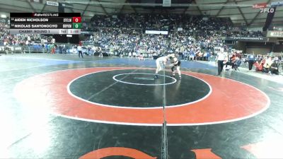 Boys 2A 138 lbs Champ. Round 1 - Aiden Nicholson, Steilacoom vs Nikolas Santonocito, Deer Park
