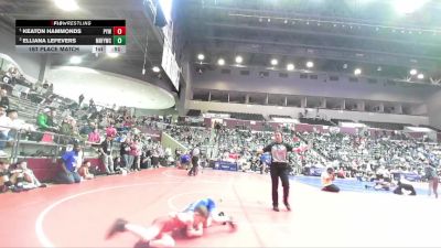 52 lbs 1st Place Match - Keaton Hammonds, Panther Youth Wrestling-CPR vs Elliana Lefevers, Mountain Home Flyers Youth Wrestling Club