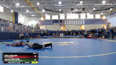 114 lbs Champ. Round 1 - Jayla Wilson, Ocean Springs vs Khloe Holcomb, North Pontotoc High School