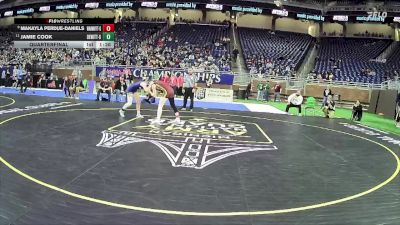 Girls-125 lbs Quarterfinal - Makayla Perdue-daniels, Warren Mott H.s. Girls vs Jamie Cook, DeWitt Hs Girls