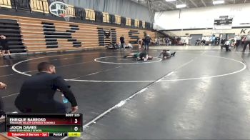 100 lbs Cons. Semi - Jaxon Davies, Lone Star Middle School vs Enrique Barroso, Treasure Valley Catholic Schools