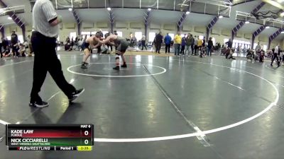 157 lbs Cons. Round 4 - Nick Cicciarelli, West Virginia-Unattached vs Kade Law, Purdue