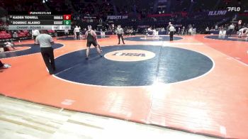 1A 215 lbs Champ. Round 1 - Dominic Alaimo, Braidwood (Reed-Custer) vs Kaden Tidwell, Vandalia