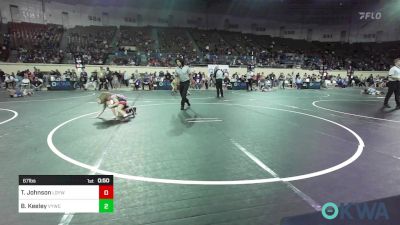 67 lbs Round Of 16 - Tracie Johnson, Locust Grove Youth Wrestling vs Ben Keeley, Verdigris Youth Wrestling