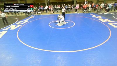 106 lbs Champ. Round 2 - Gabe Richmond, West Aurora vs Liam Lovelace, Lake Park