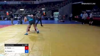 158 kg Quarterfinal - Alexandria Haiser, Lebanon Wrestling vs Mia Cayard, Lions Wrestling Academy