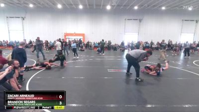 70 lbs Semifinal - Brandon Segars, Palmetto State Wrestling Acade vs Zacari Arneaud, Mighty Warriors Wrestling Acad